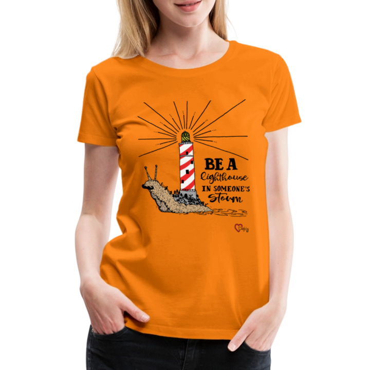 Be a Lighthouse Snegl - Eksklusiv Dame T-shirt - orange