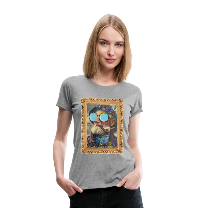 Hippie Hans - Premium Dame T-shirt - grå meleret