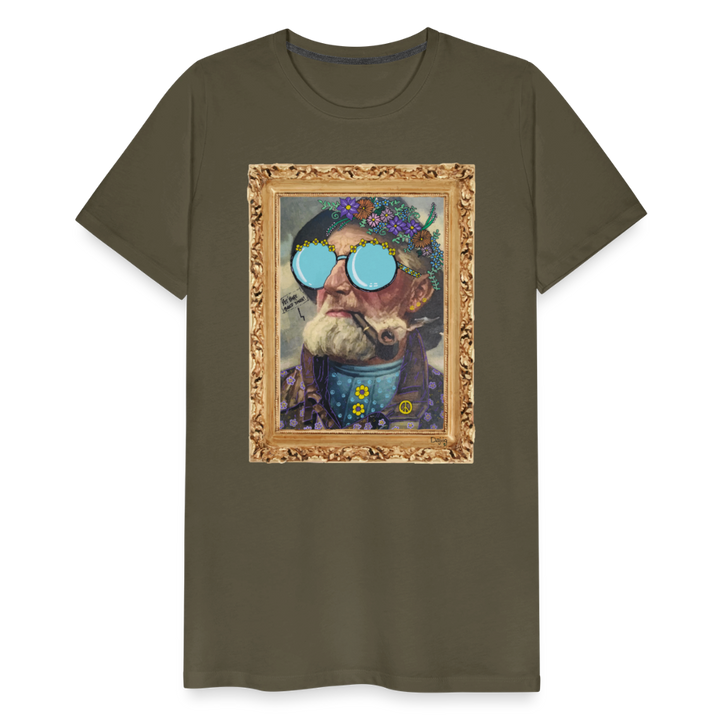 Hippie Hans - Premium Herre T-shirt - kaki