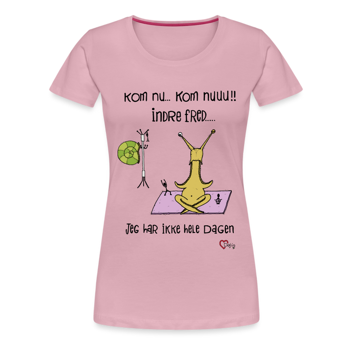 Indre Fred Snegl - Eksklusiv Dame T-shirt - lyserosa