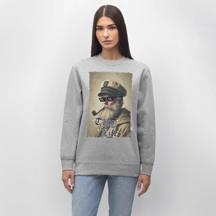 Leif Lurendrejer - Kraftig Unisex Sweatshirt - grå meleret