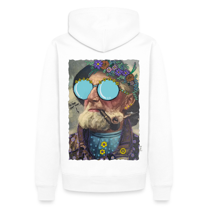 Hippie Hans - Herre Hættetrøje - hvid