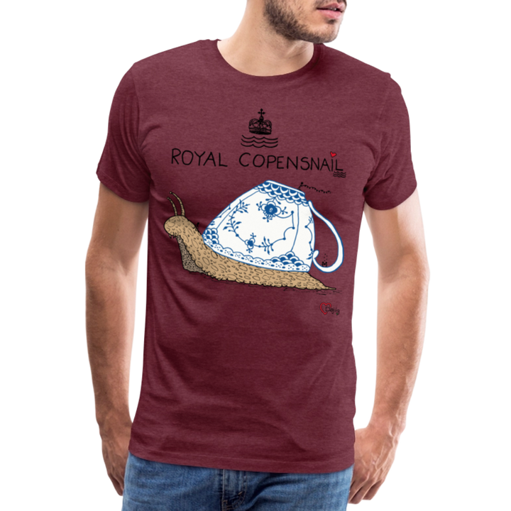 Royal Copensnail - Eksklusiv Herre T-shirt - bordeaux meleret