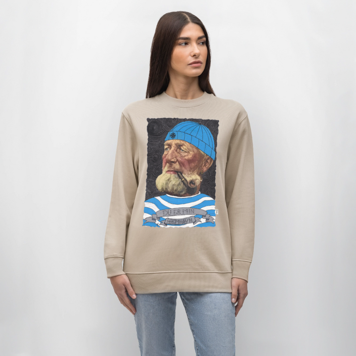 Poul Sømand - Kraftig Unisex Sweatshirt - beige