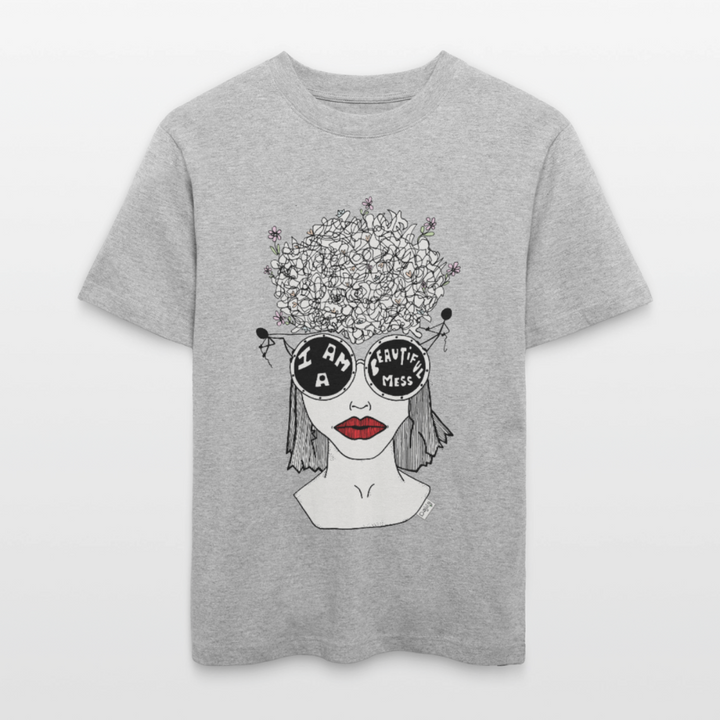 ADHD Beautiful Mess Unisex T-shirt - grå meleret