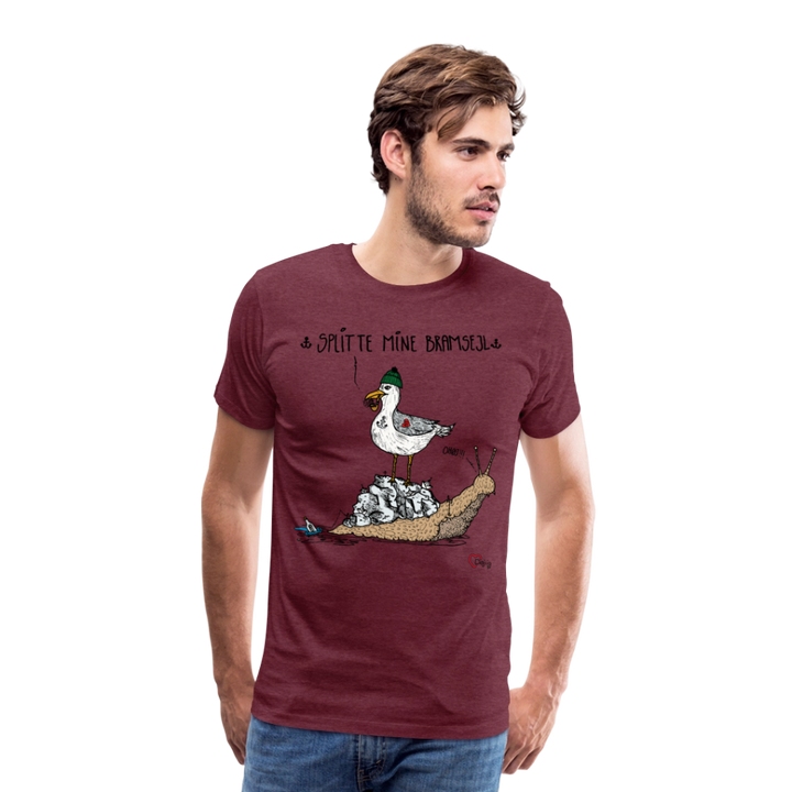 Splitte Mine Bramsejl - Eksklusiv Herre T-shirt - bordeaux meleret