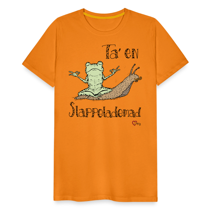 Ta' en Slappelademad Snegl - Eksklusiv Herre T-shirt - orange