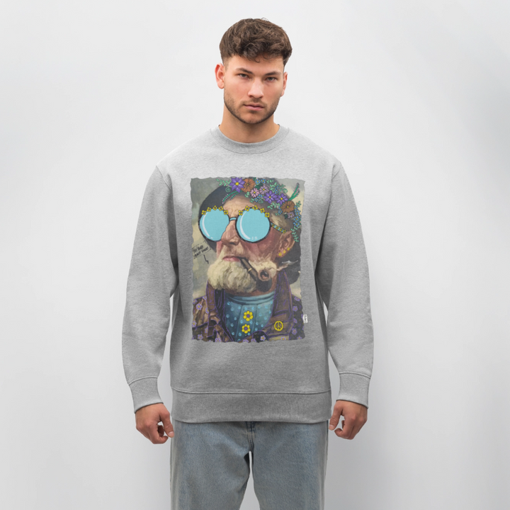 Hippie Hans - Kraftig Unisex Sweatshirt - grå meleret