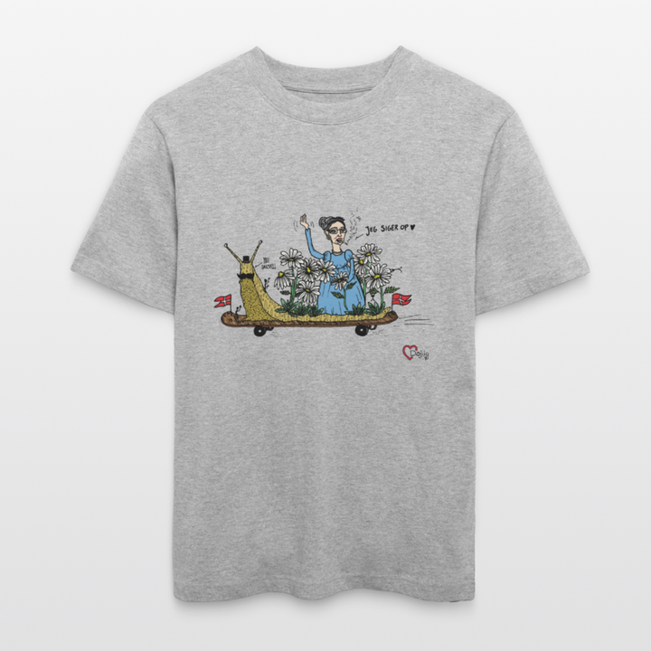 Daisy Me Rollin' Snegl - Unisex T-shirt - grå meleret