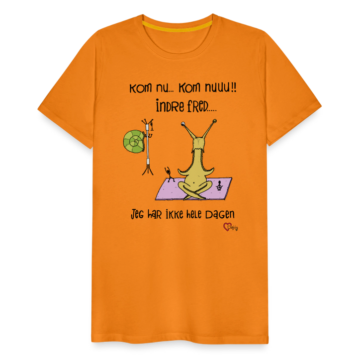 Indre Fred Snegl - Eksklusiv Herre T-shirt - orange