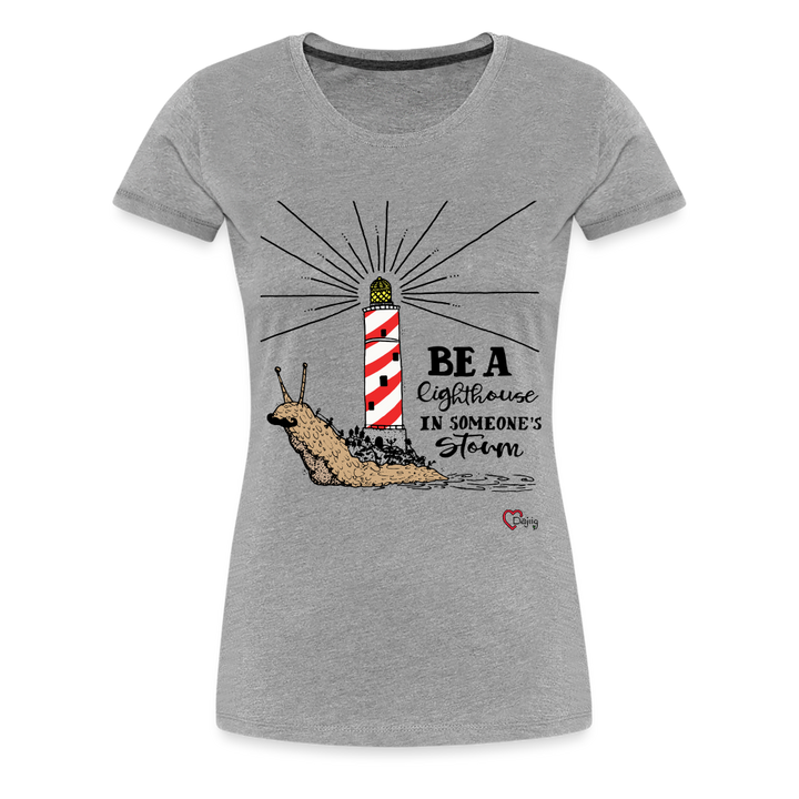 Be a Lighthouse Snegl - Eksklusiv Dame T-shirt - grå meleret