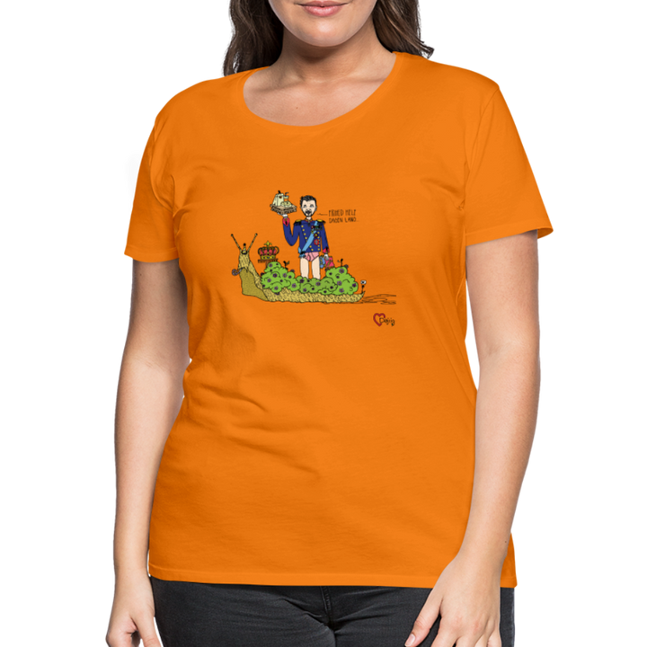 Konge Snegl - Eksklusiv Dame T-shirt - orange