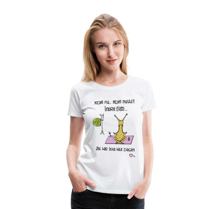 Indre Fred Snegl - Eksklusiv Dame T-shirt - hvid