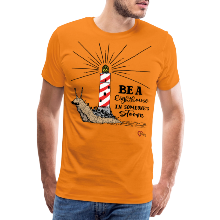 Be a Lighthouse Snegl - Eksklusiv Herre T-shirt - orange