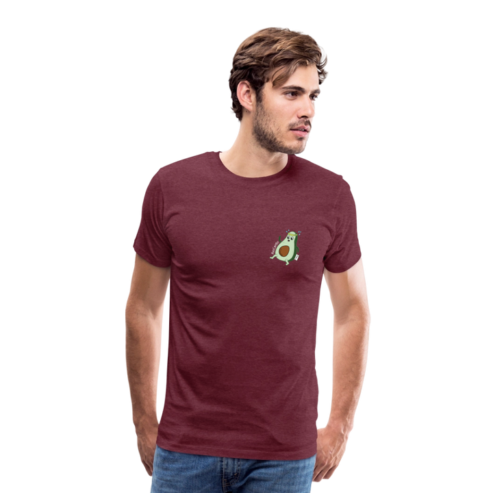 AvoCardio - Premium Herre T-shirt - bordeaux meleret