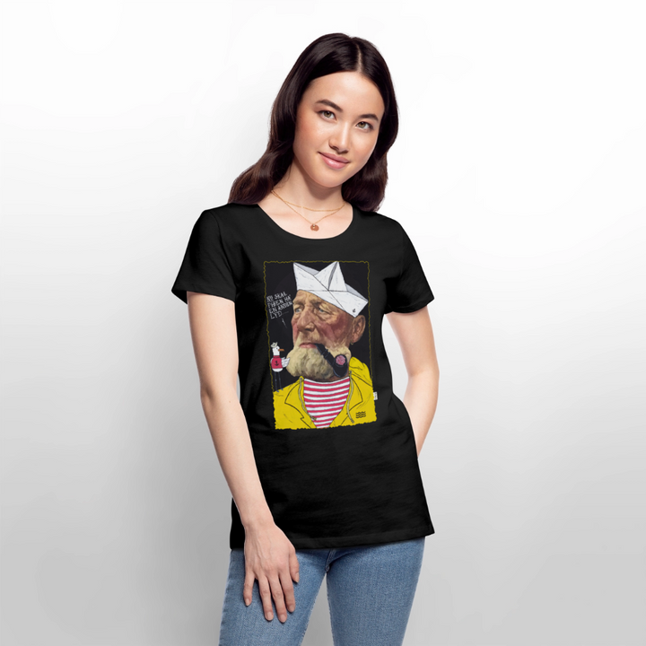 Styrmand Karlsen - Premium Dame T-shirt - sort