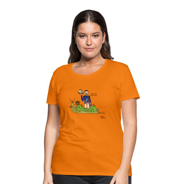 Konge Snegl - Eksklusiv Dame T-shirt - orange