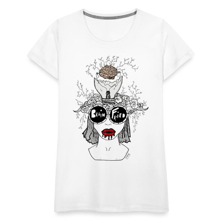 ADHD Brain Fried Dame T-shirt - hvid