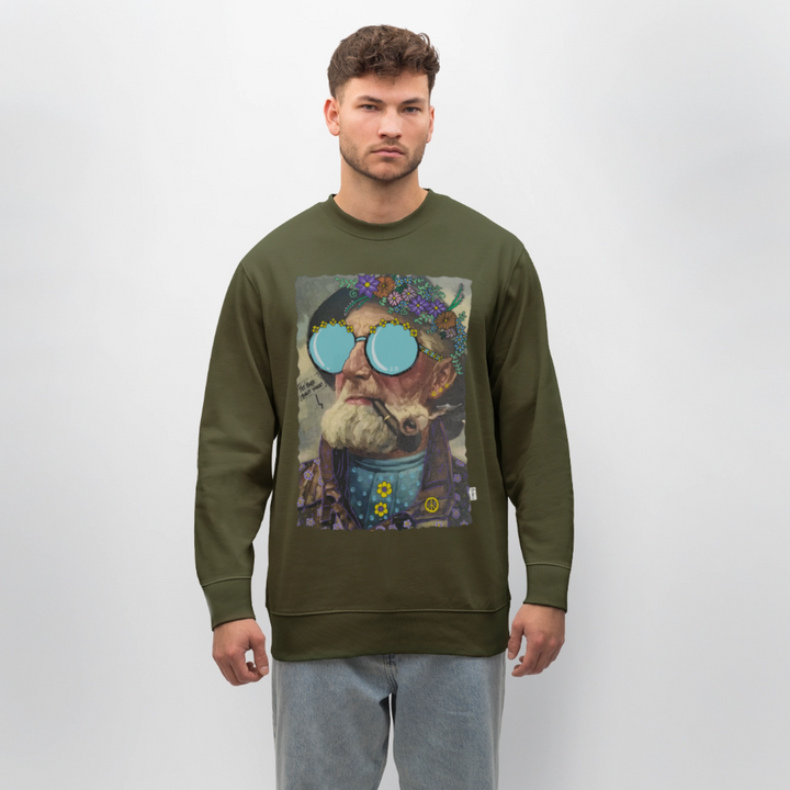 Hippie Hans - Kraftig Unisex Sweatshirt - khaki