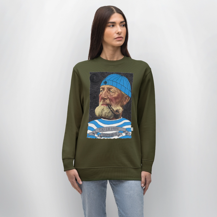 Poul Sømand - Kraftig Unisex Sweatshirt - khaki