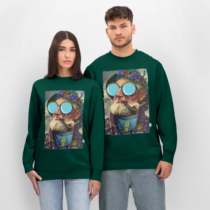Hippie Hans - Kraftig Unisex Sweatshirt - skovgrøn