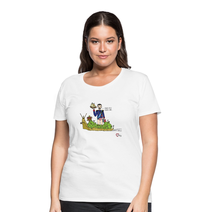 Konge Snegl - Eksklusiv Dame T-shirt - hvid