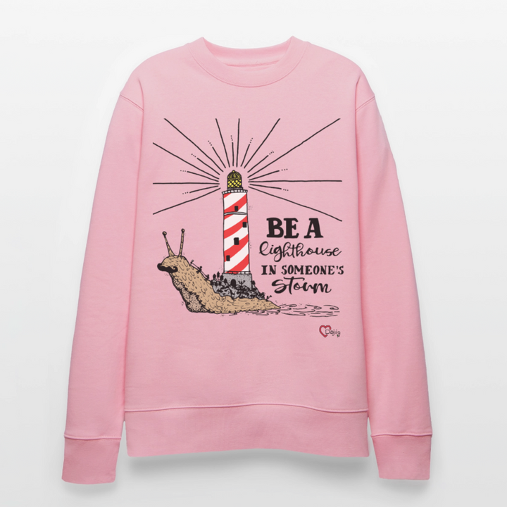 Be a Lighthouse Snegl - Kraftig Unisex Sweatshirt - lys rosa