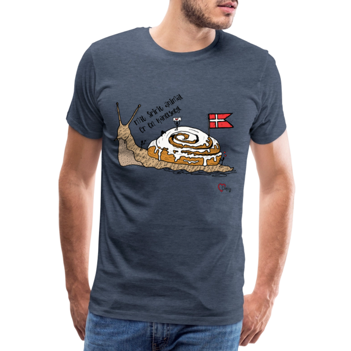 Spirit Animal Kanelsnegl - Eksklusiv Herre T-shirt - blåmeleret