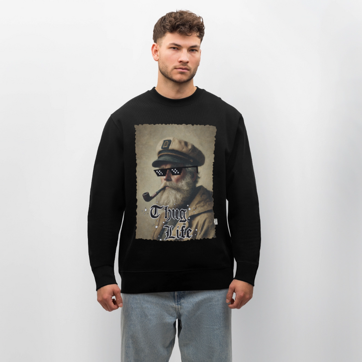 Leif Lurendrejer - Kraftig Unisex Sweatshirt - sort