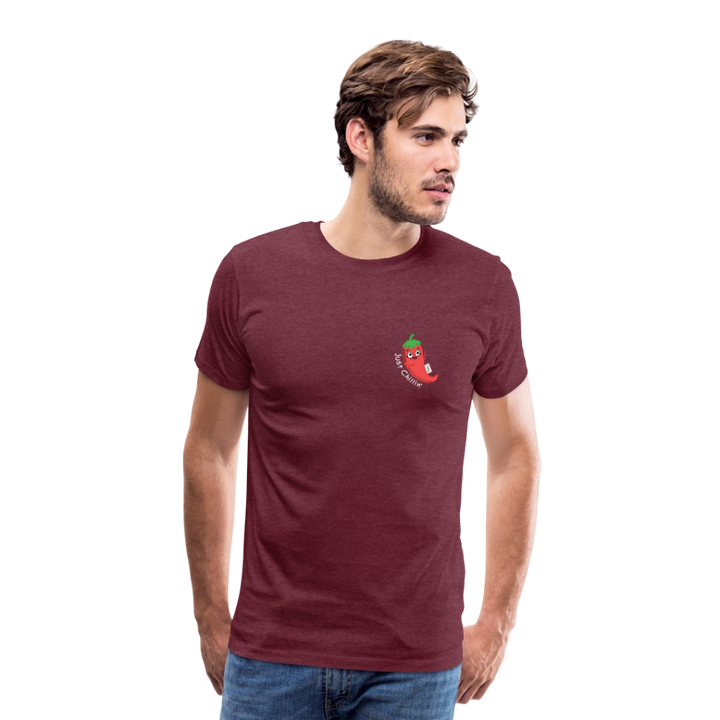 Just Chillin' - Premium Herre T-shirt - bordeaux meleret