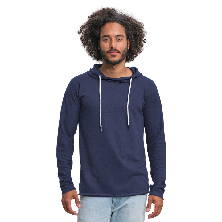 Hippie Hans - Let Unisex Hættetrøje - marineblå meleret