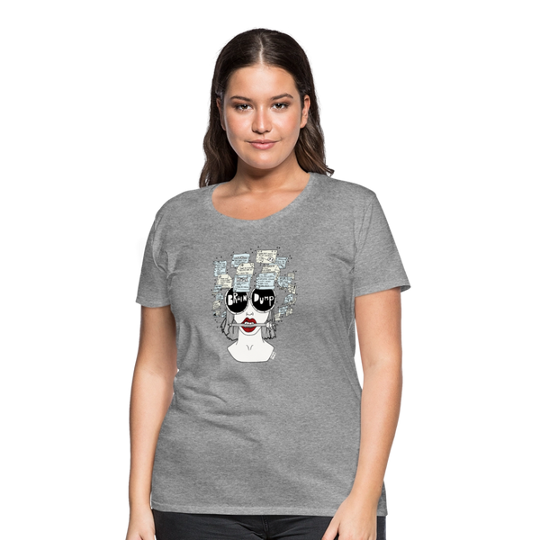 ADHD Brain Dump Dame T-shirt - grå meleret