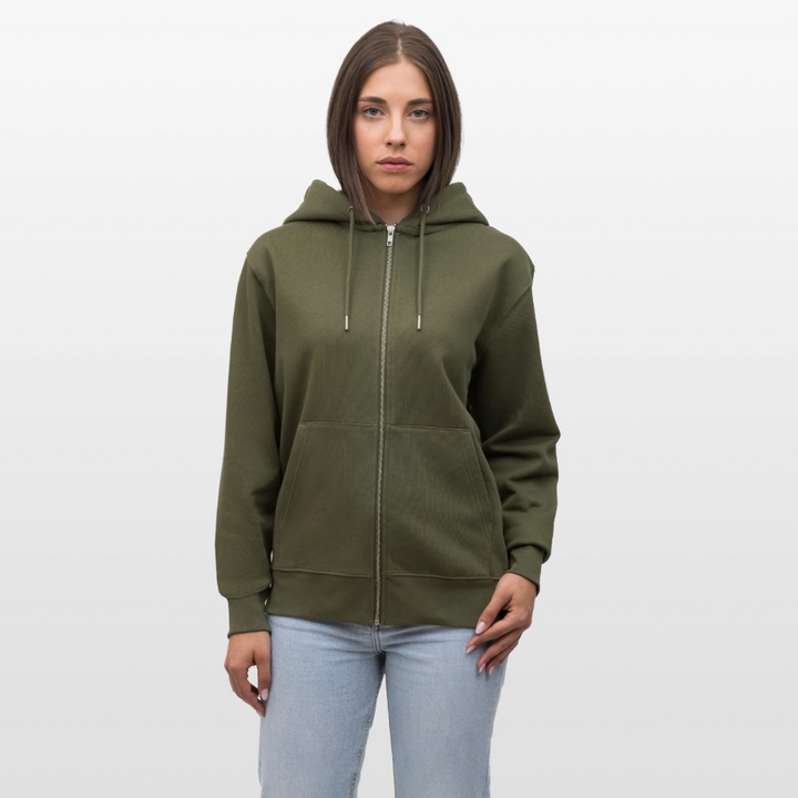 Anker Bådsmand - Kraftig Unisex Hættetrøje m. lynlås - khaki