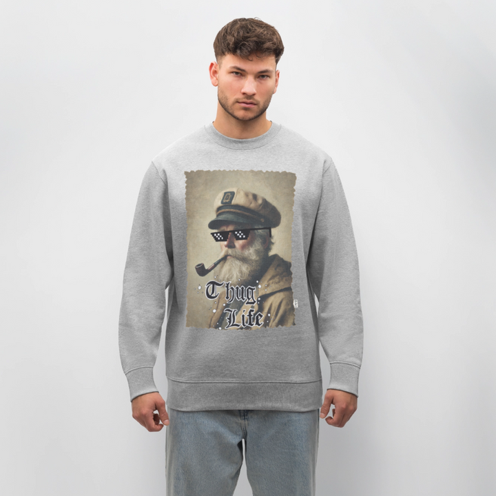Leif Lurendrejer - Kraftig Unisex Sweatshirt - grå meleret
