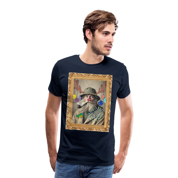 Rudolf Hjort - Premium Herre T-shirt - marineblå