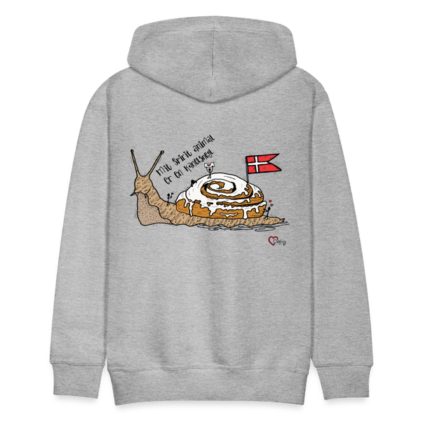 Spirit Animal Kanelsnegl - Herre Hættetrøje - grå meleret