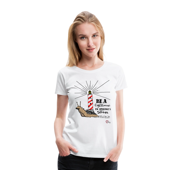 Be a Lighthouse Snegl - Eksklusiv Dame T-shirt - hvid