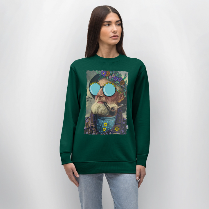 Hippie Hans - Kraftig Unisex Sweatshirt - skovgrøn