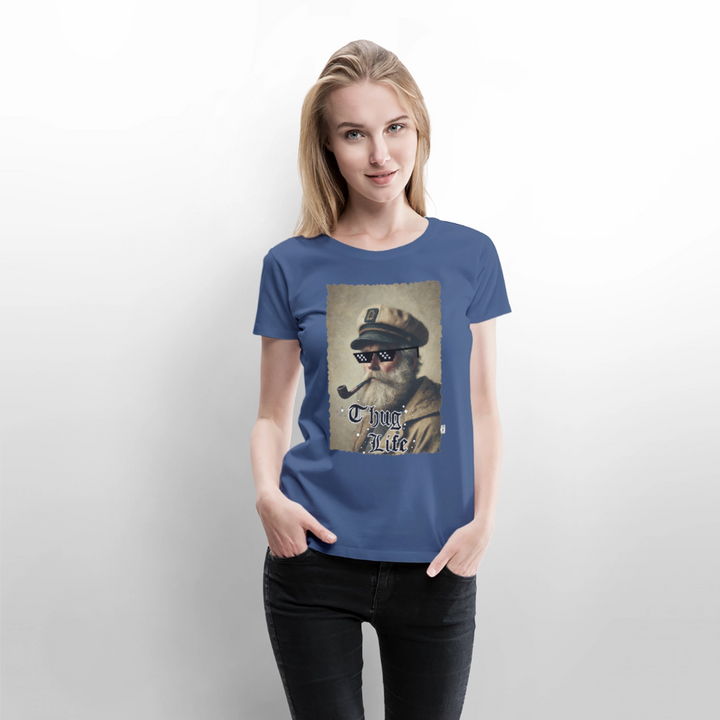 Leif Lurendrejer - Premium Dame T-shirt - dueblå
