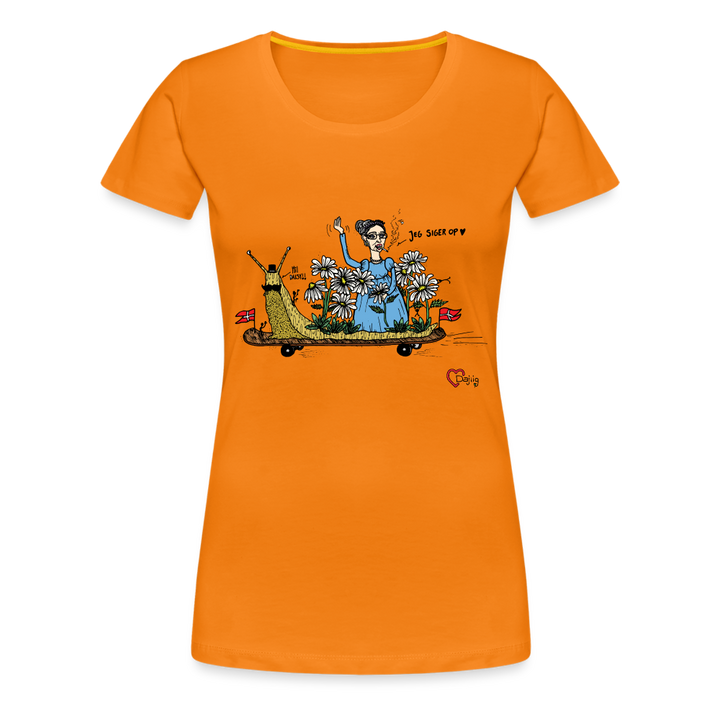 Daisy Me Rollin' Snegl - Eksklusiv Dame T-shirt - orange