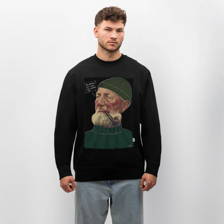 Anker Bådsmand - Kraftig Unisex Sweatshirt - sort