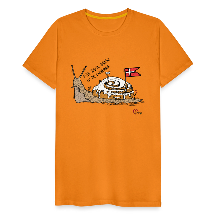 Spirit Animal Kanelsnegl - Eksklusiv Herre T-shirt - orange