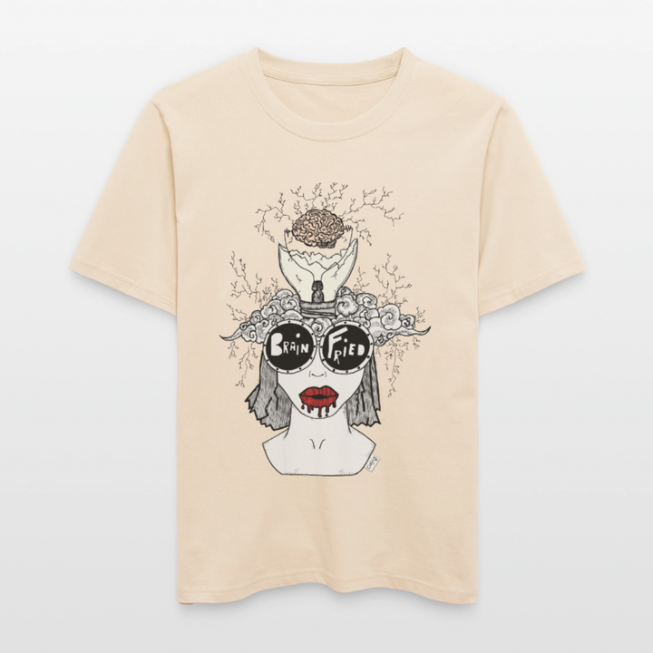 ADHD Brain Fried Unisex T-shirt - råhvid