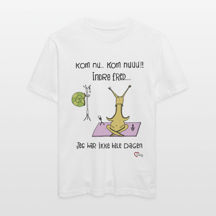 Indre Fred Snegl - Unisex T-shirt - hvid