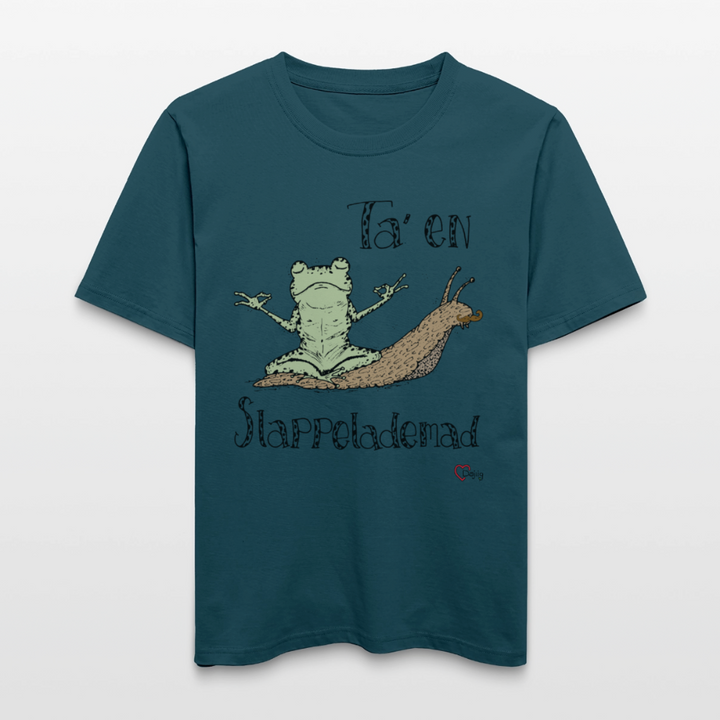 Ta' en Slappelademad Snegl - Unisex T-shirt - mørk petrol