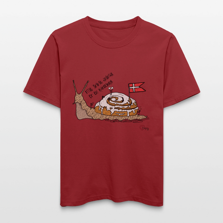 Spirit Animal Kanelsnegl - Unisex T-shirt - jordrød