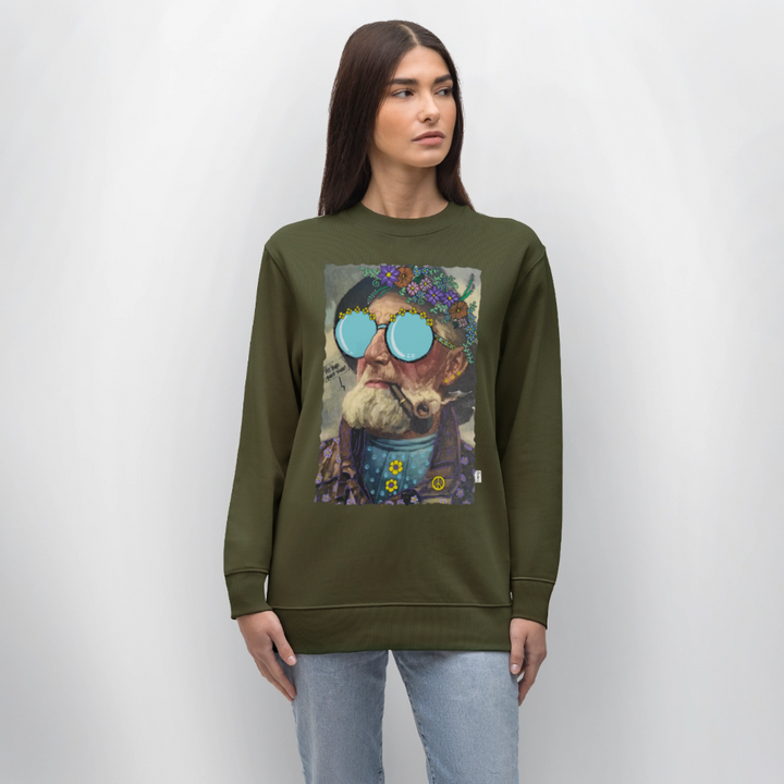 Hippie Hans - Kraftig Unisex Sweatshirt - khaki