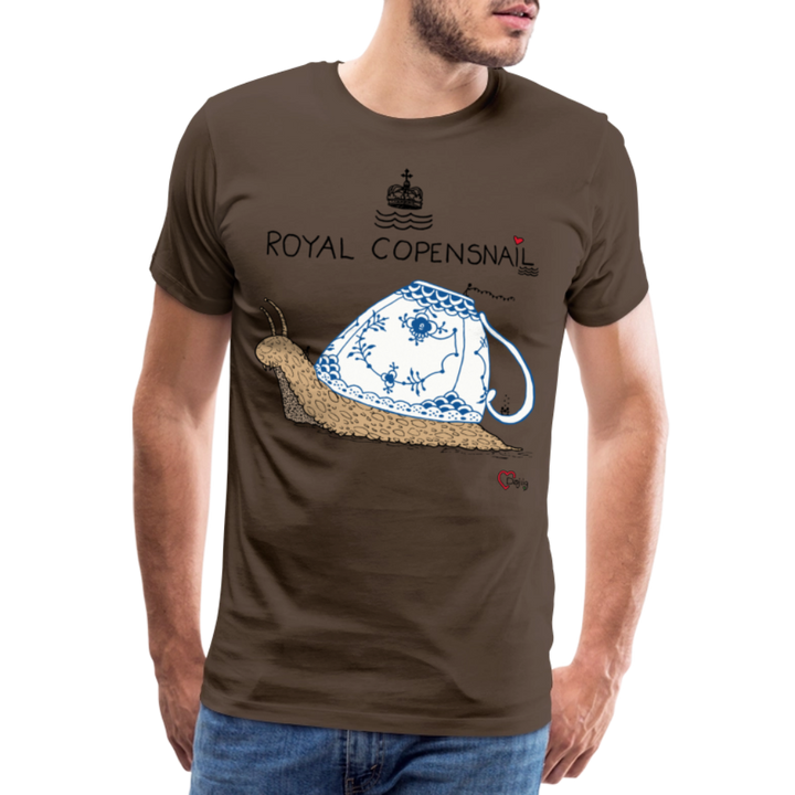 Royal Copensnail - Eksklusiv Herre T-shirt - gråbrun