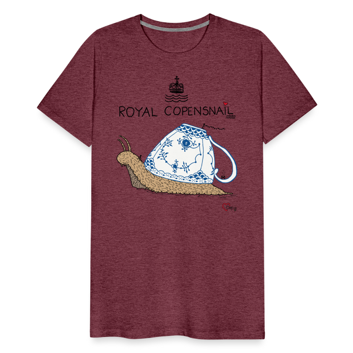 Royal Copensnail - Eksklusiv Herre T-shirt - bordeaux meleret