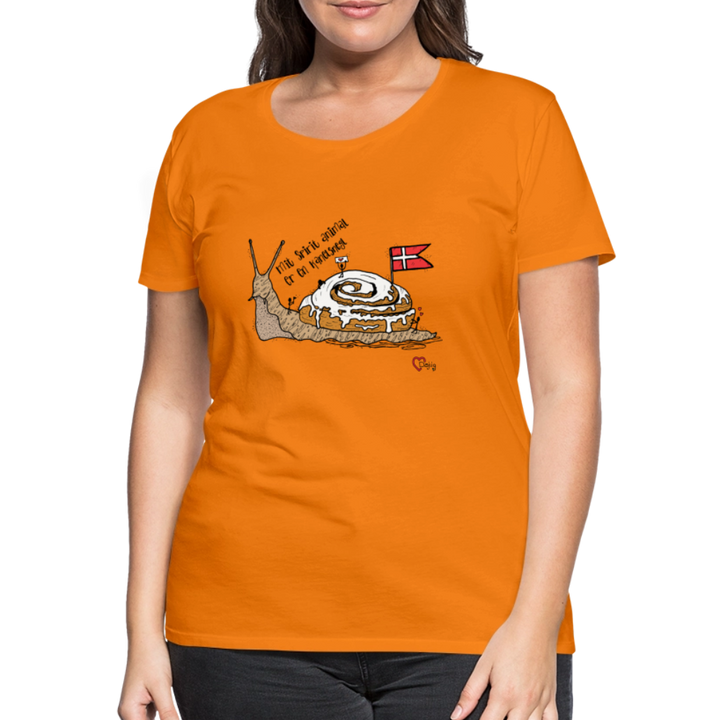 Spirit Animal Kanelsnegl - Eksklusiv Dame T-shirt - orange